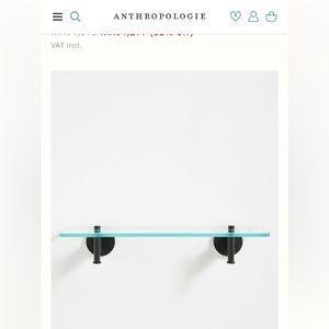 Anthropologie Bridgette Glass Shelf